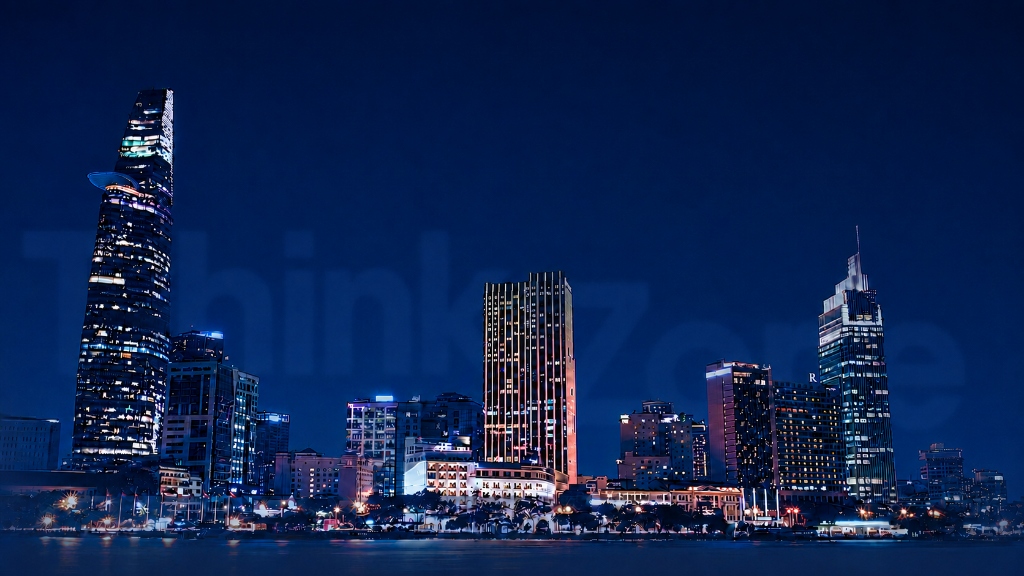 Ho Chi Minh City Skyline at Night